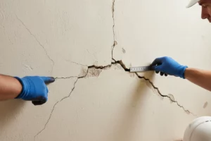 inspection des fissures murales