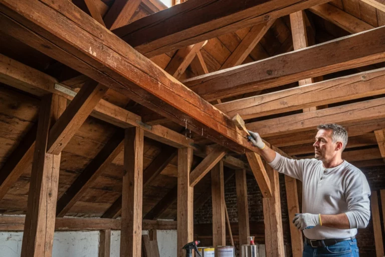 traitement du bois de charpente