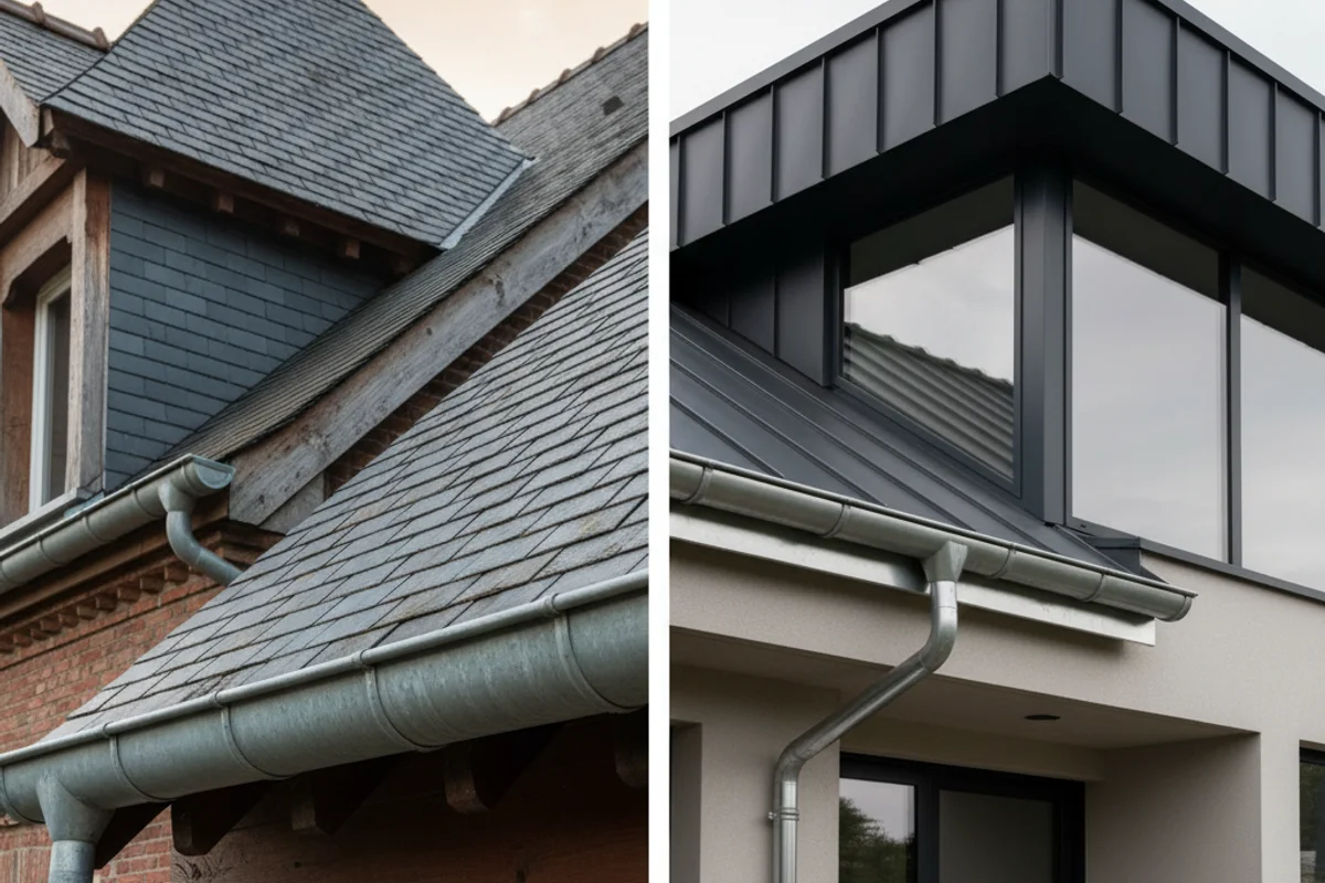 gouttières zinc aluminium comparaison