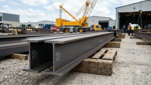 profil de poutre IPE sur un chantier