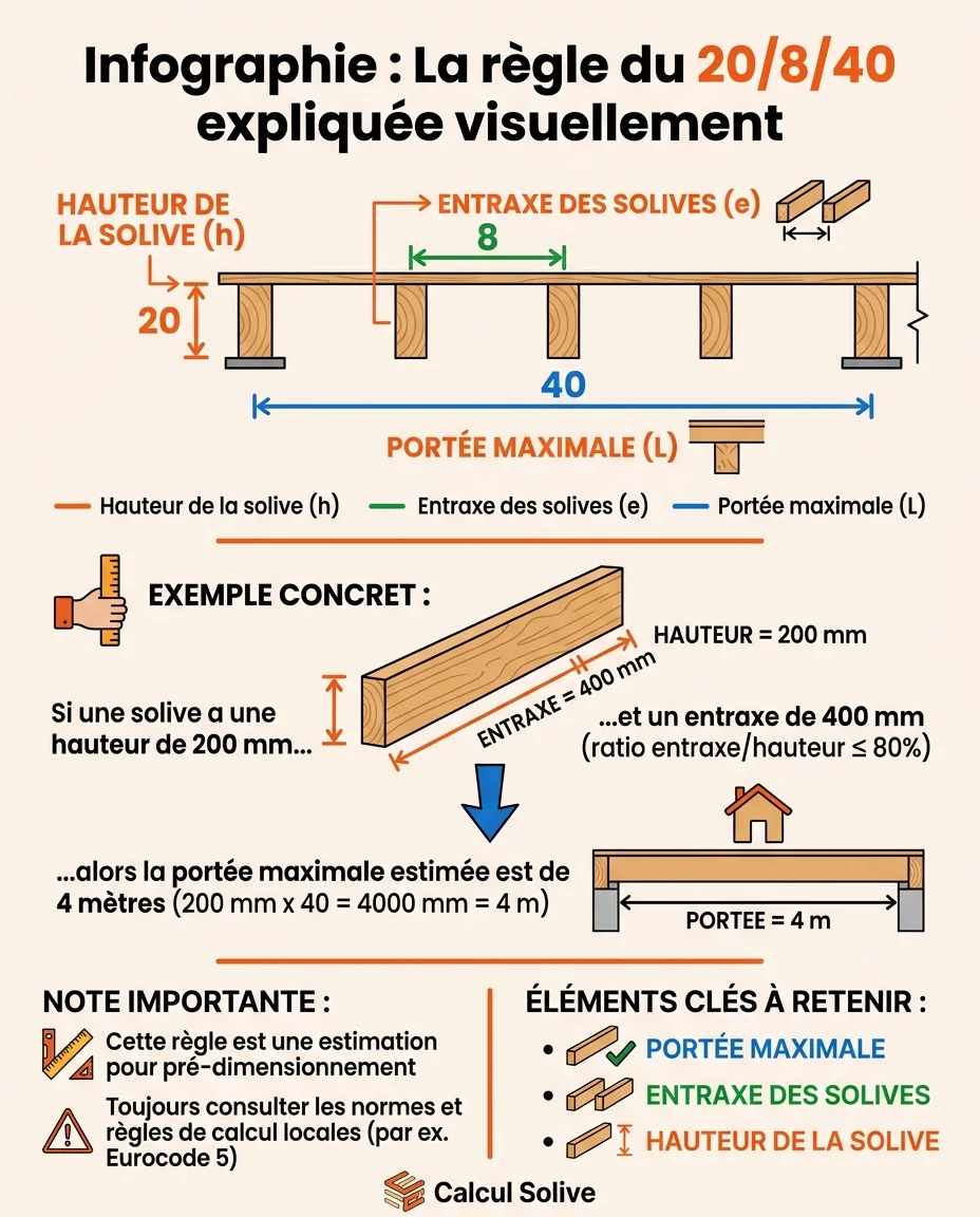 Infographie : La règle du 20/8/40 expliquée visuellement