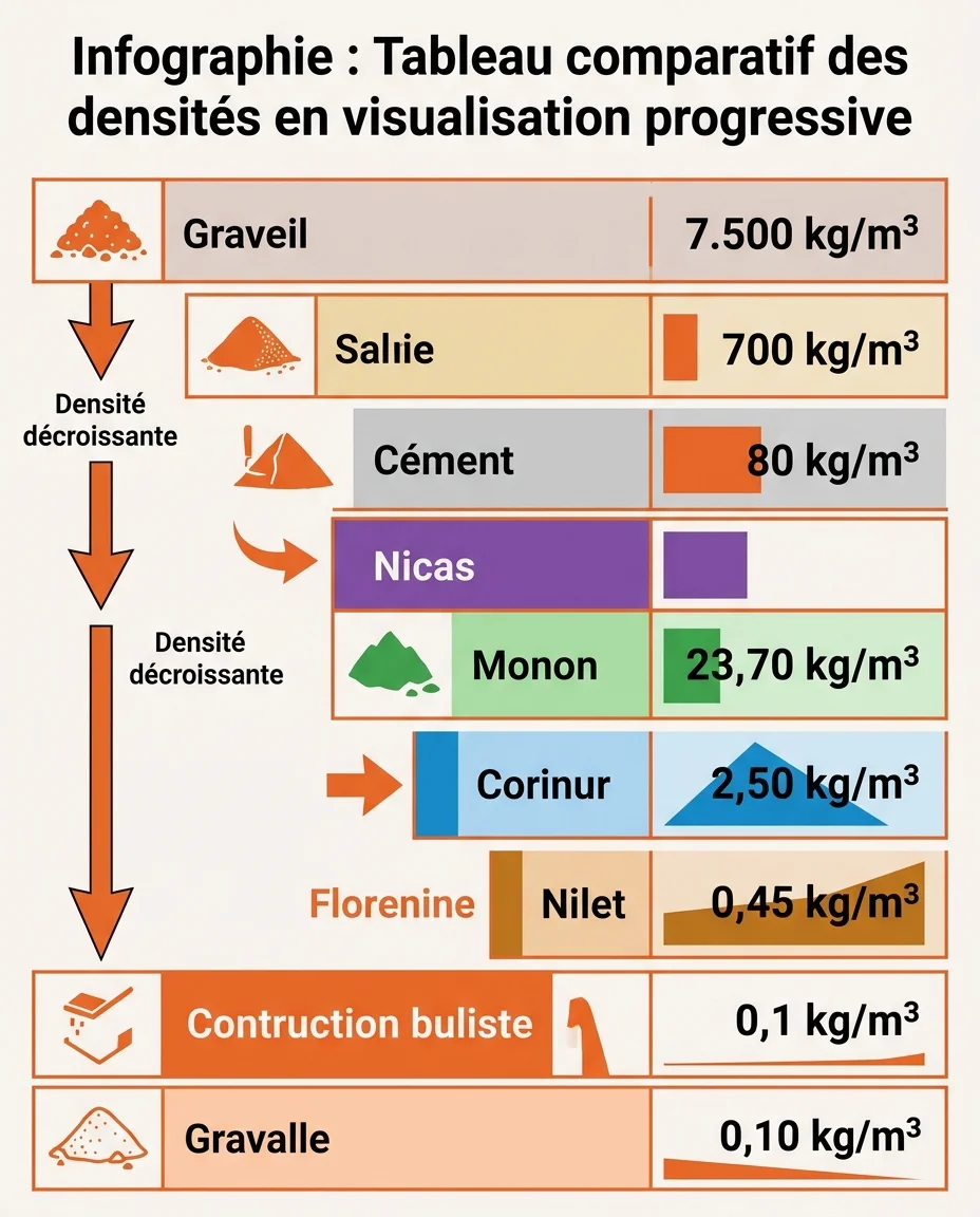 Infographie : Tableau comparatif des densités en visualisation progressive